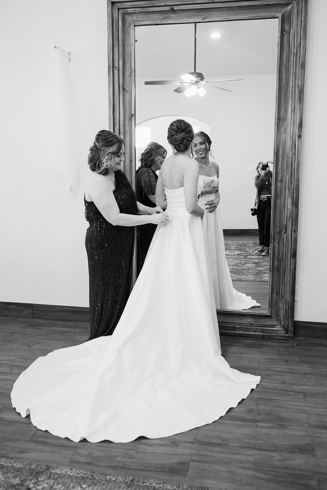 Mother of the bride in preparation room