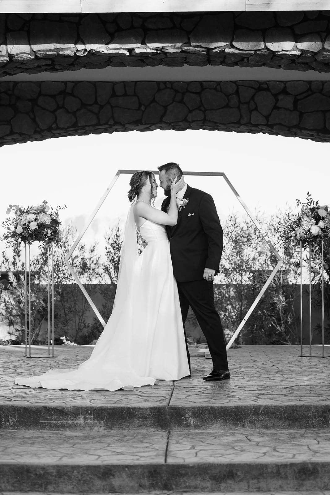 Bride and groom announced husband and wife 