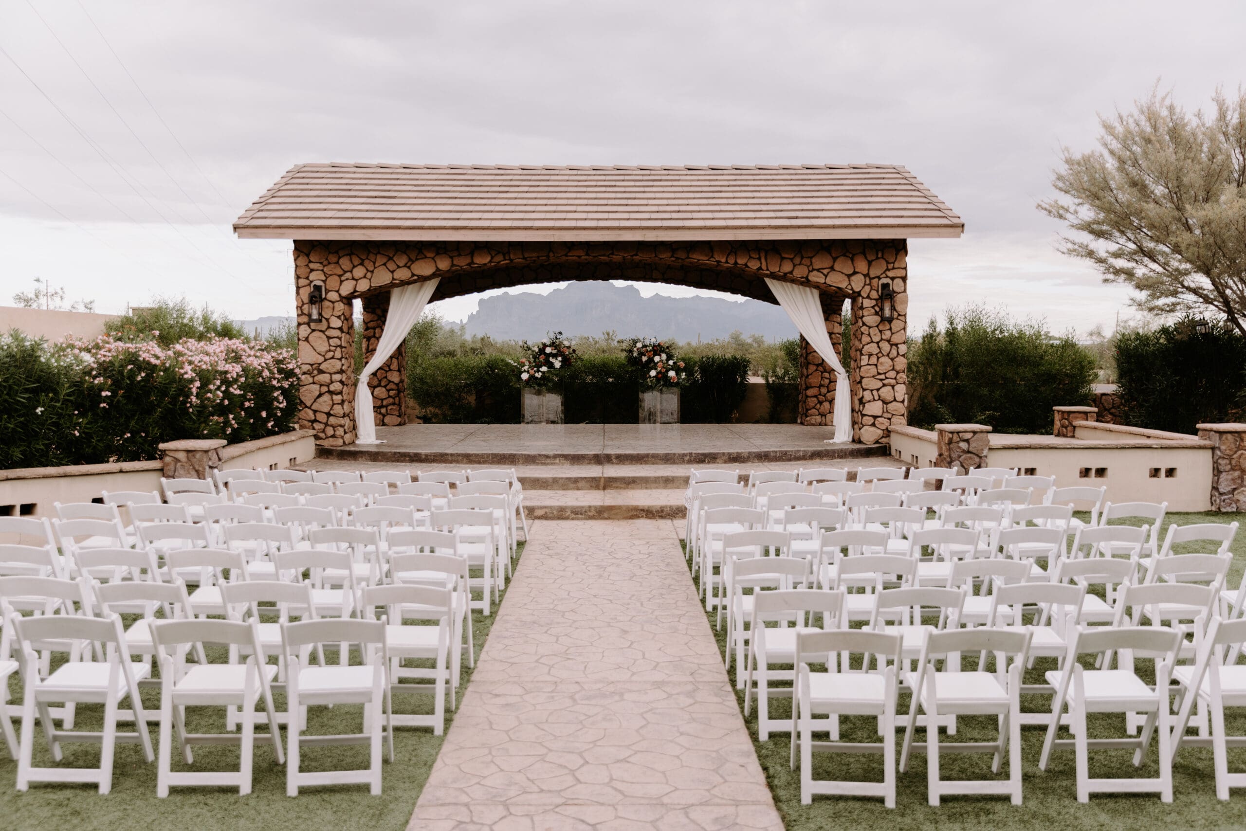 North Villa Ceremony Yard at Superstition Manor