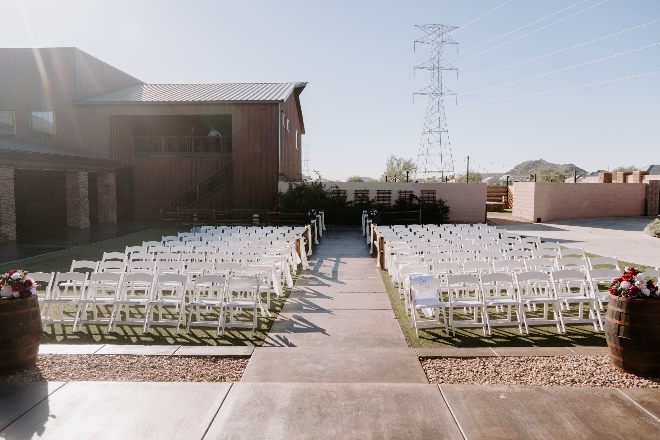 Ceremony Yard at the barn at Superstition Manor
