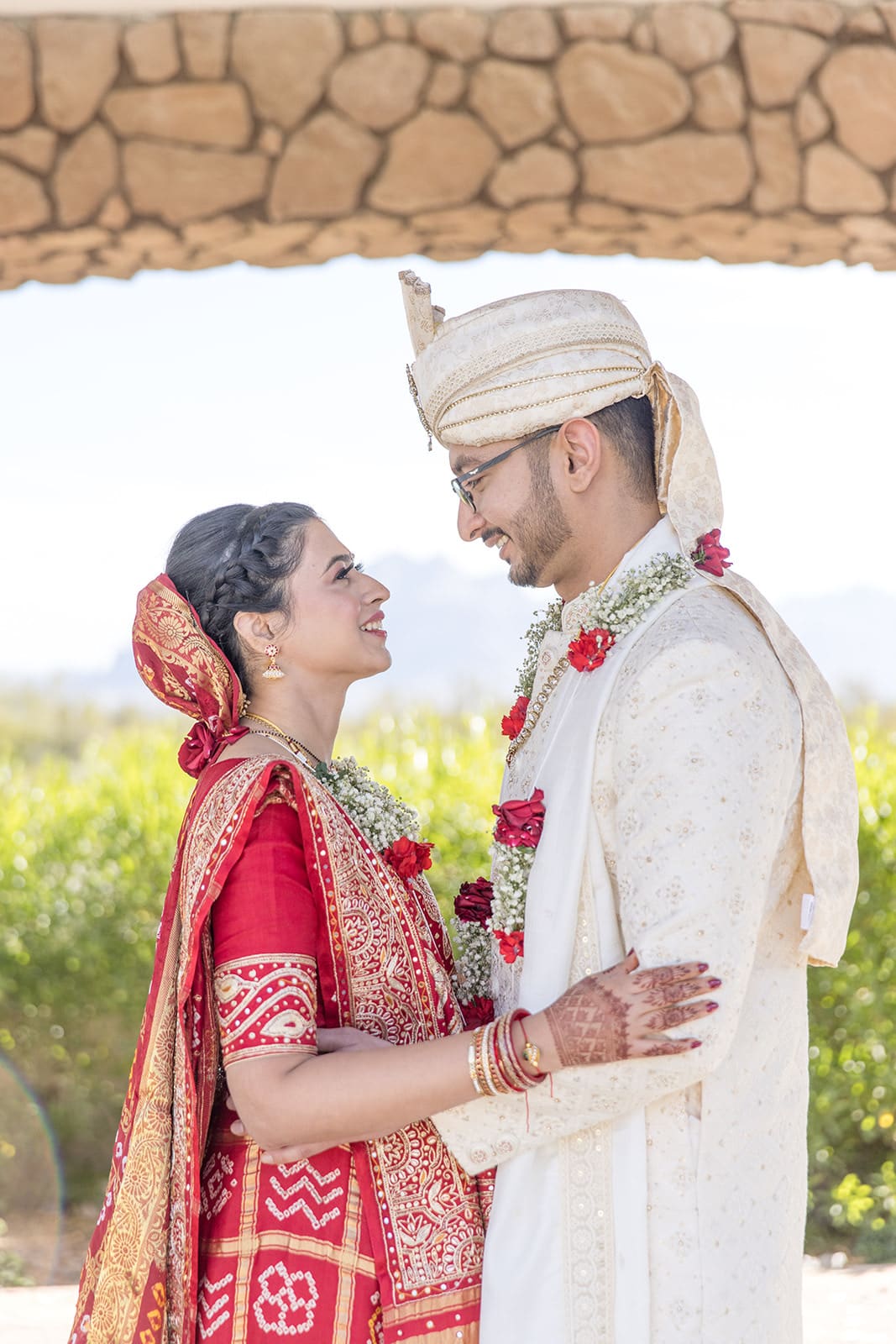 Bride and Groom after Hindu Ceremony