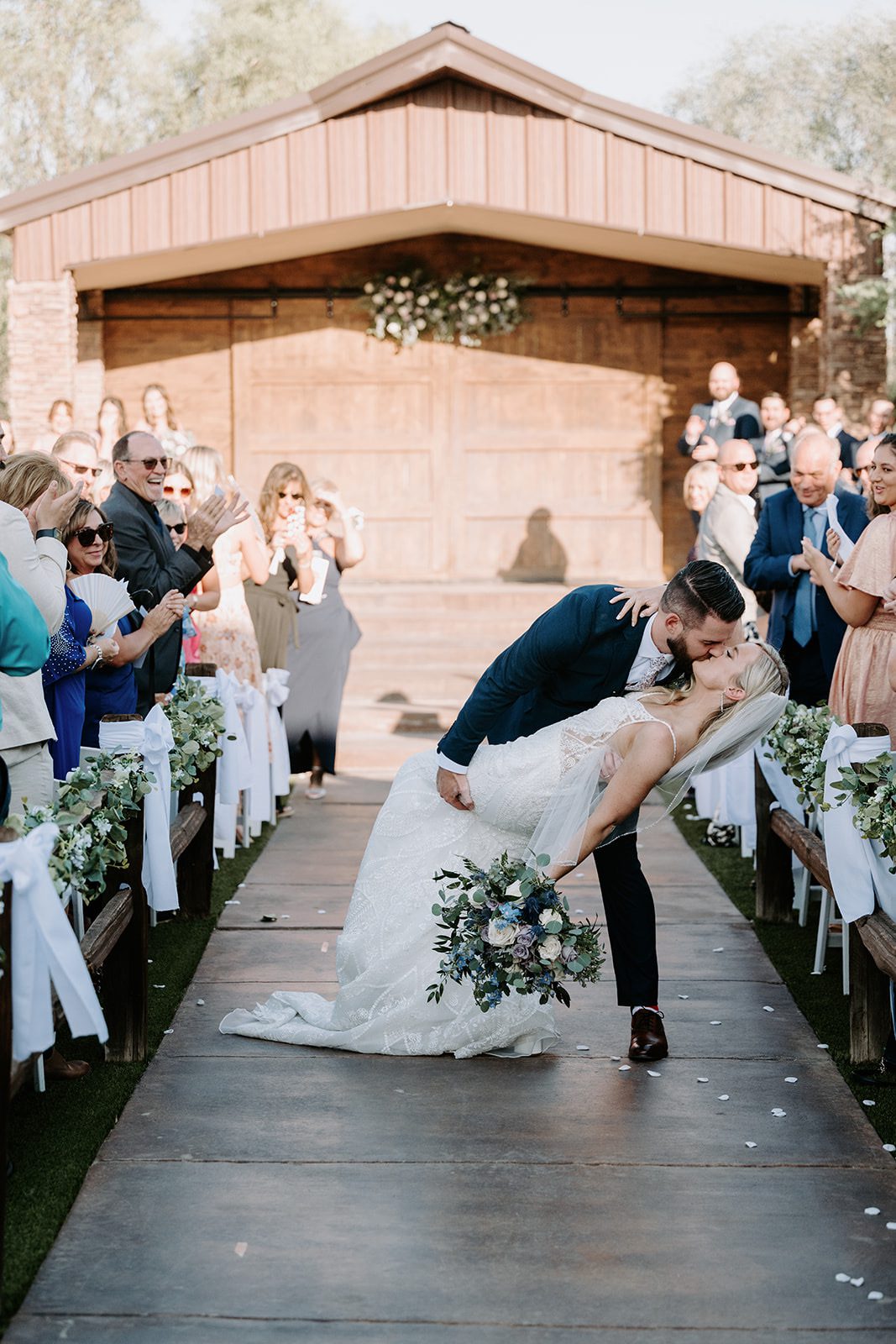 Ceremony kiss @ Superstition Manor