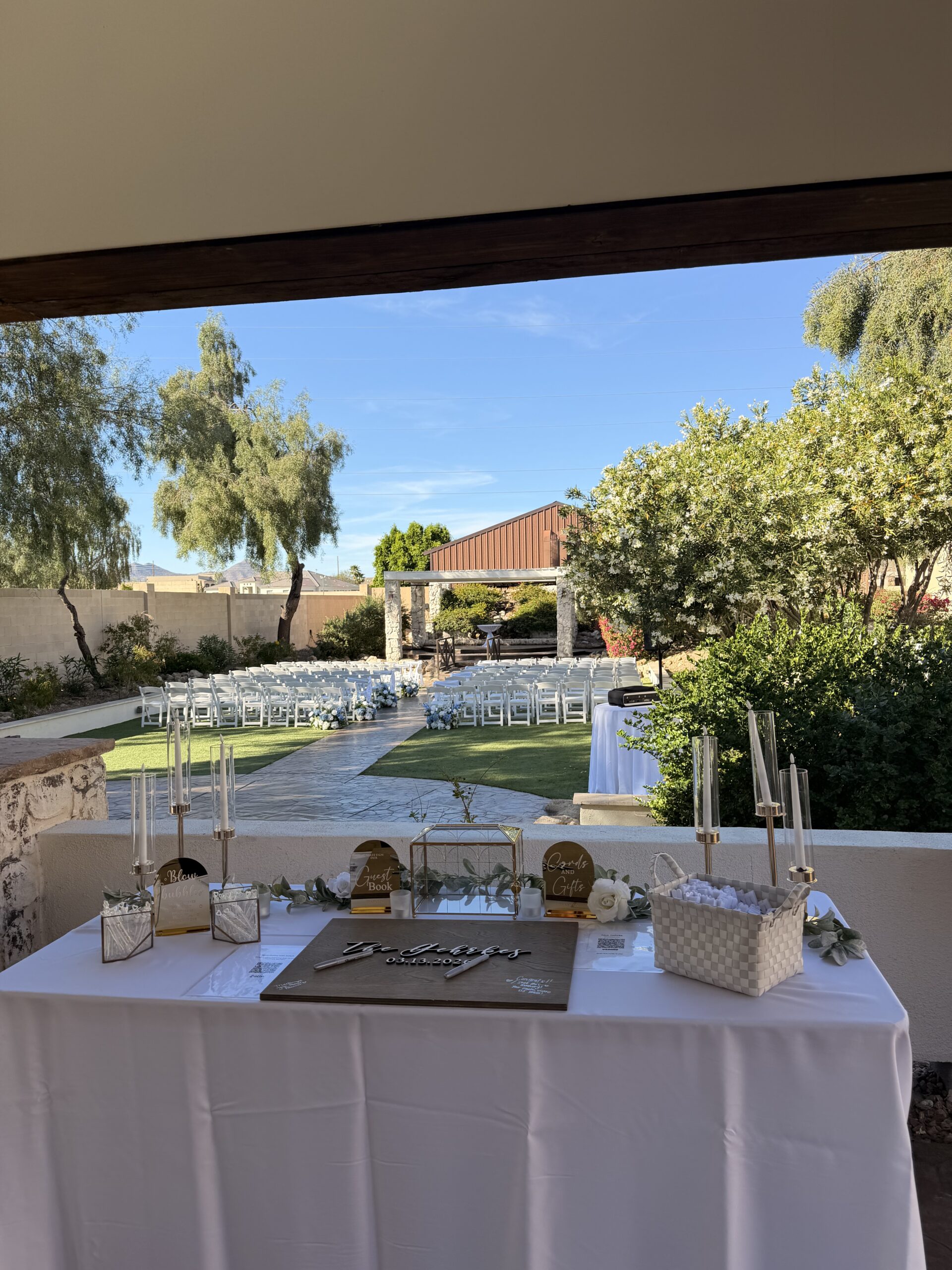 Garden park ceremony yard at superstition manor