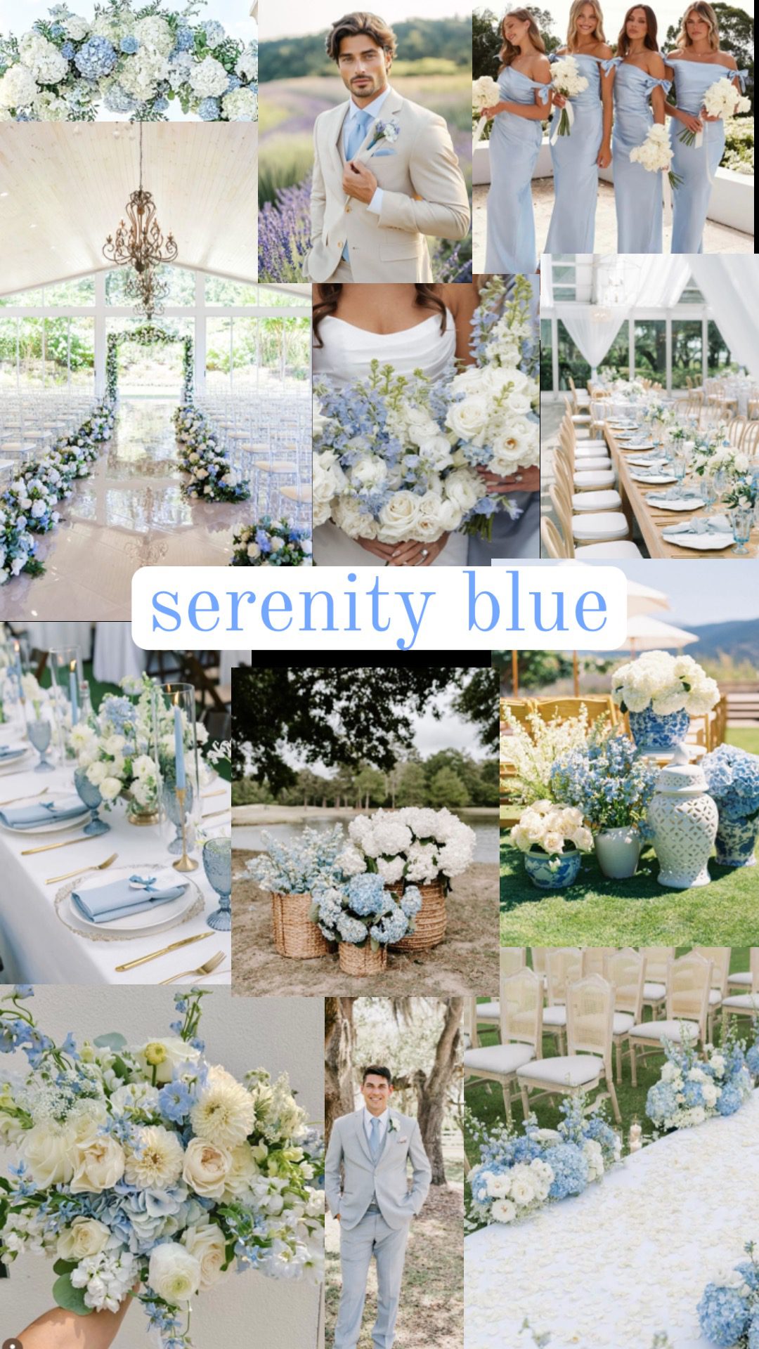 Blue wedding pallet 