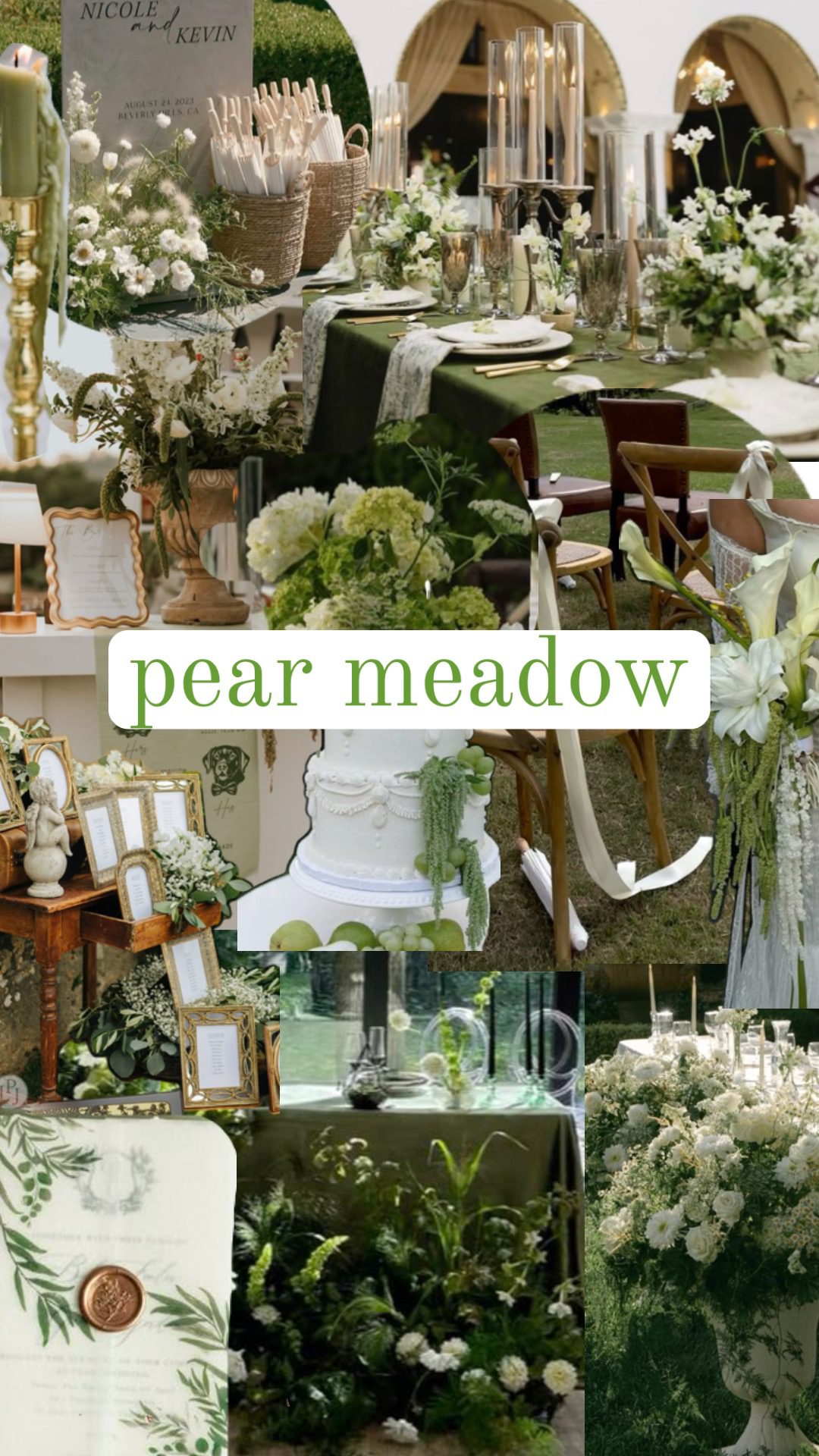 Pear green wedding pallet
