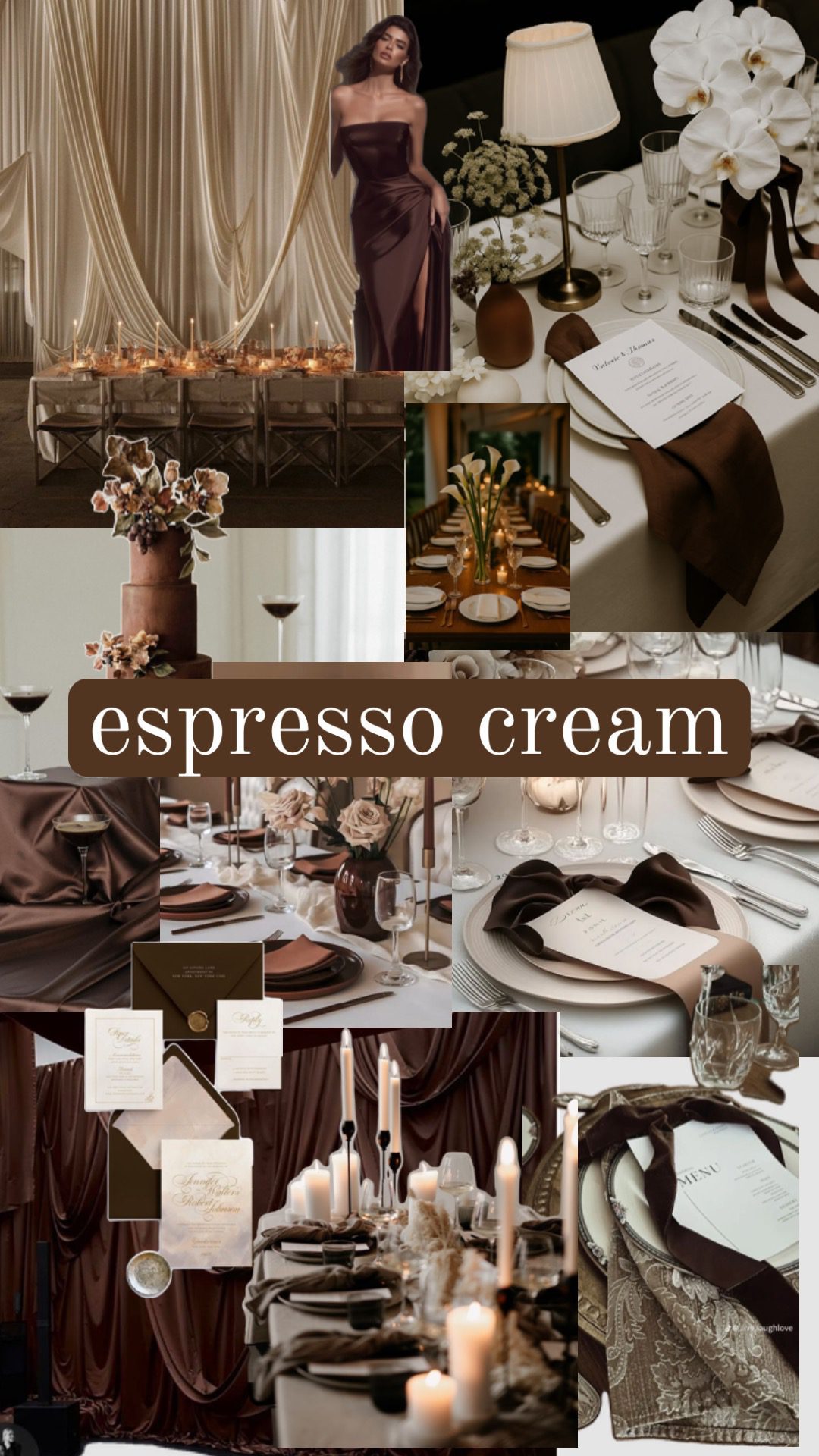 Espresso cream wedding pallet 