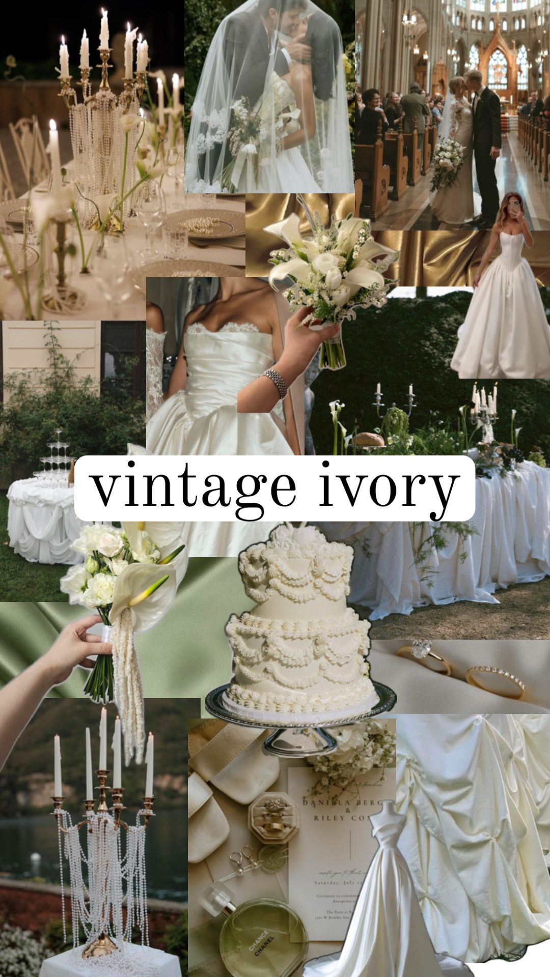 Vintage ivory color pallet 