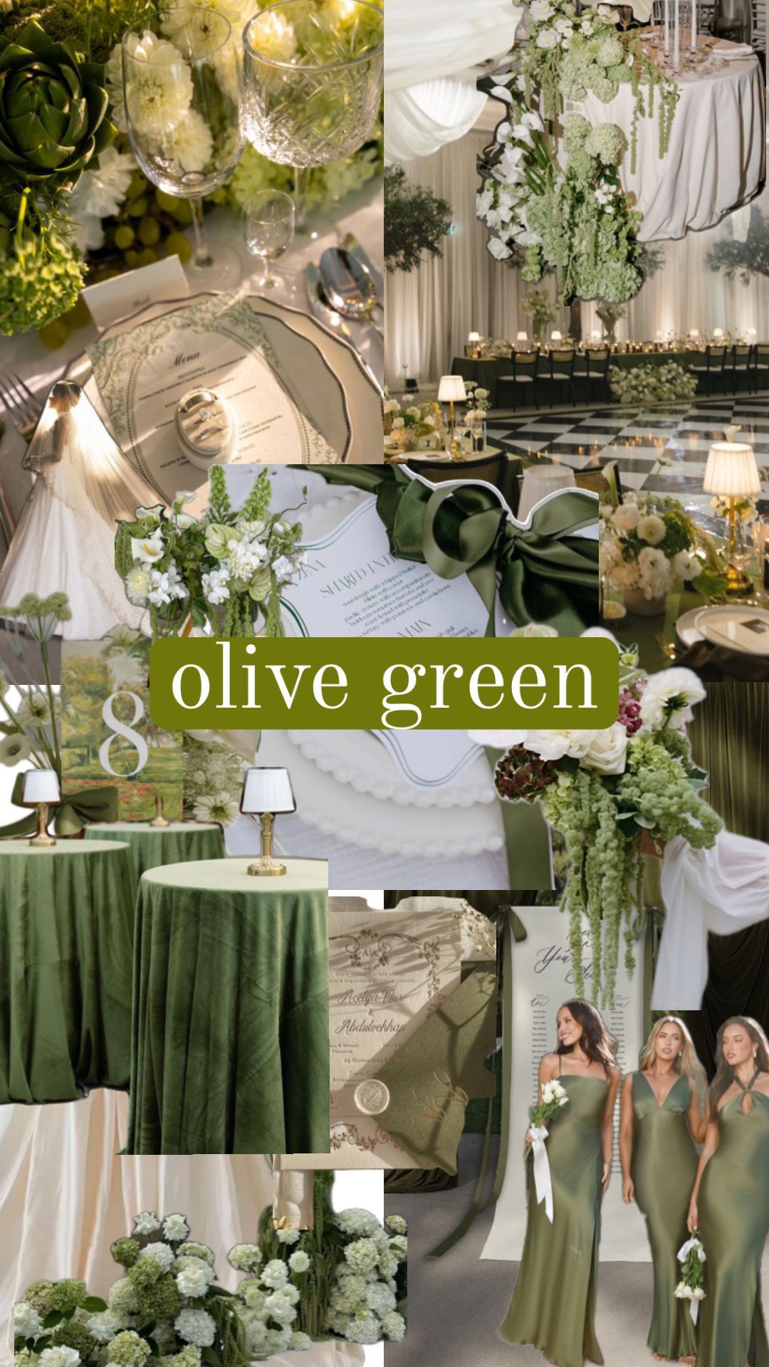 Olive green color pallet 