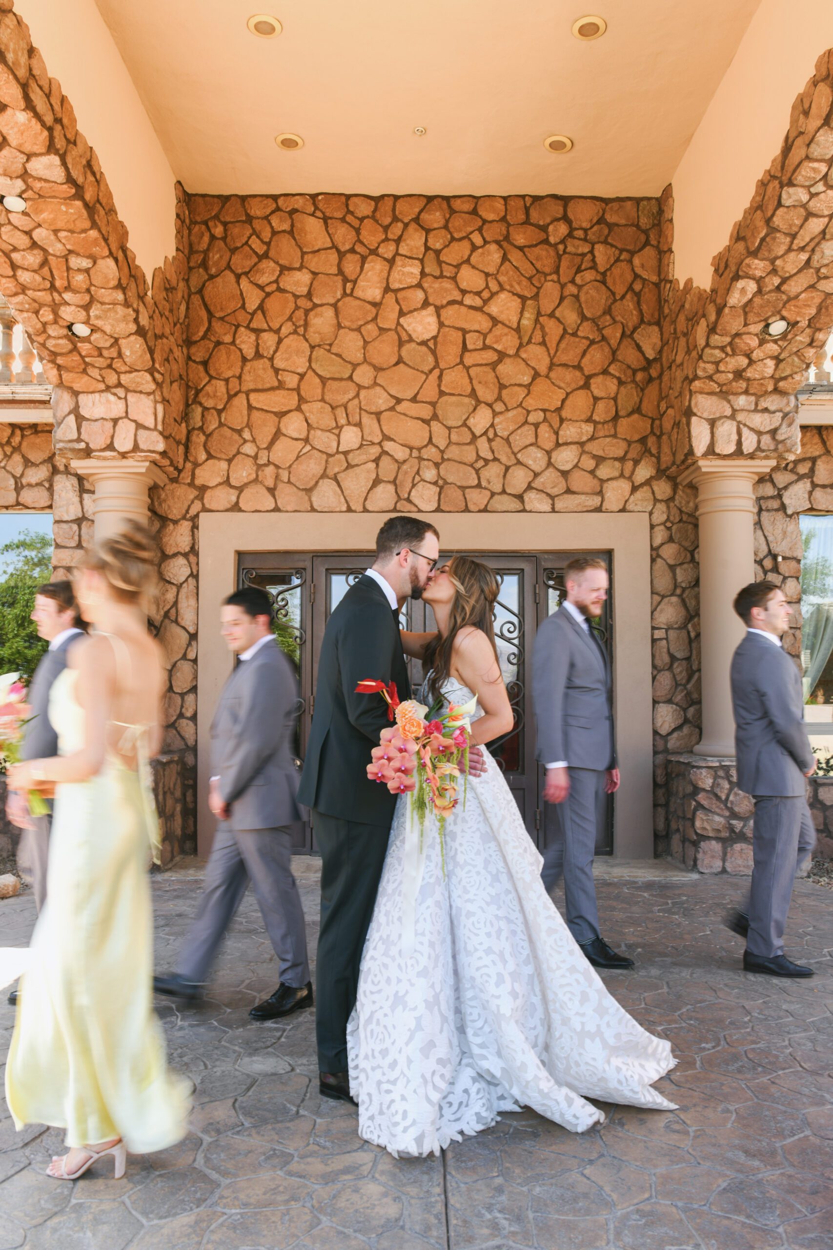 Couple on Middle Courtyard at Supersition manor