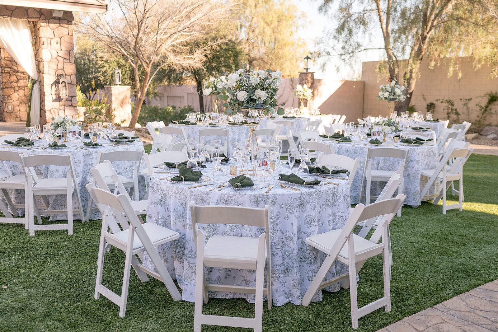 Outside reception at superstition manor