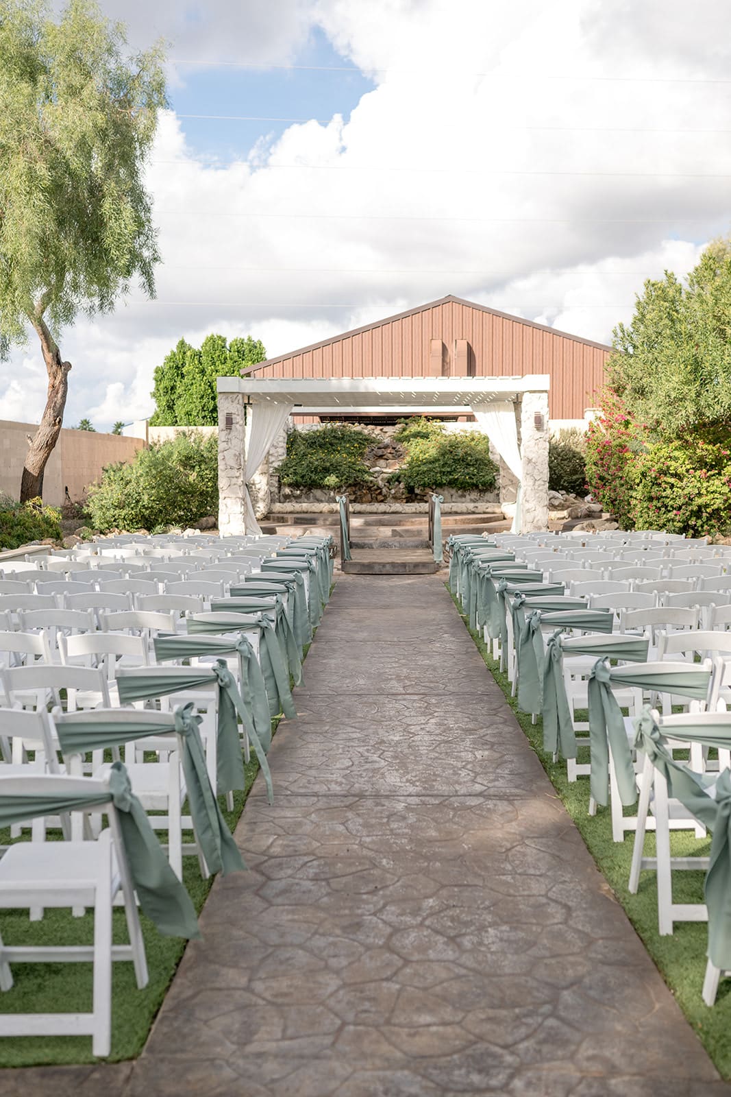 Garden park ceremony yard at superstition manor 