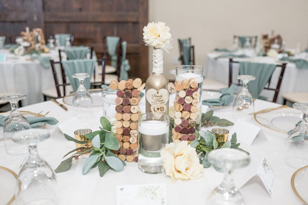 Reception table decor