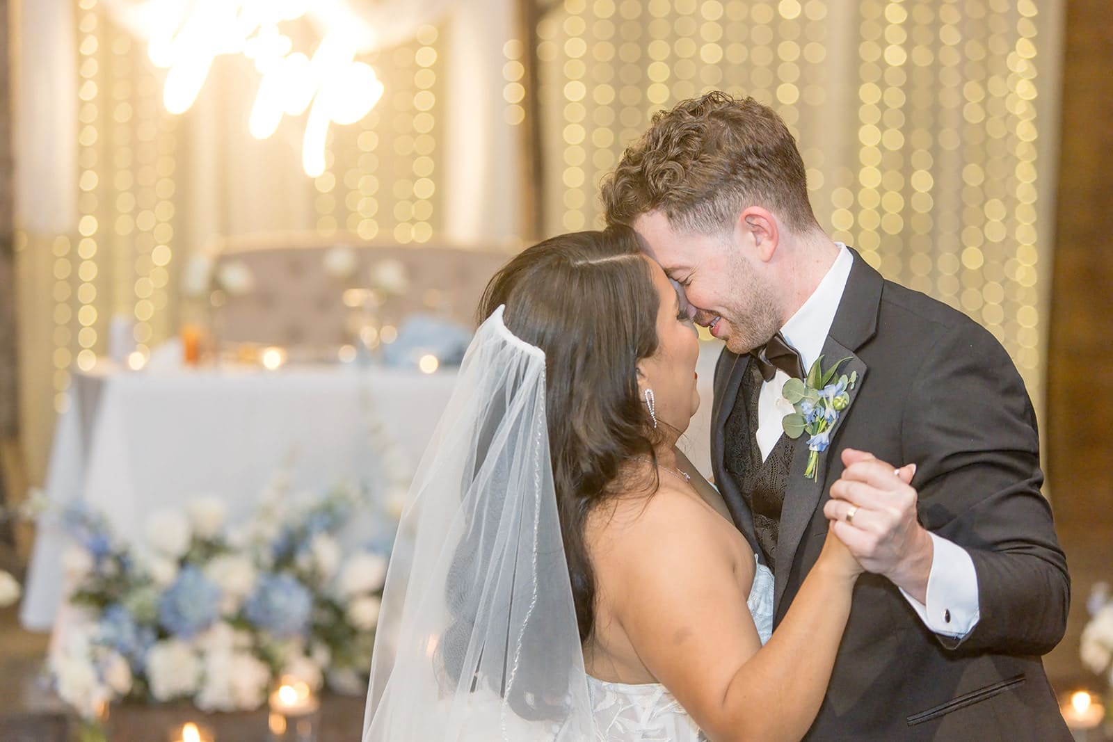Bride and groom dance at superstition manor