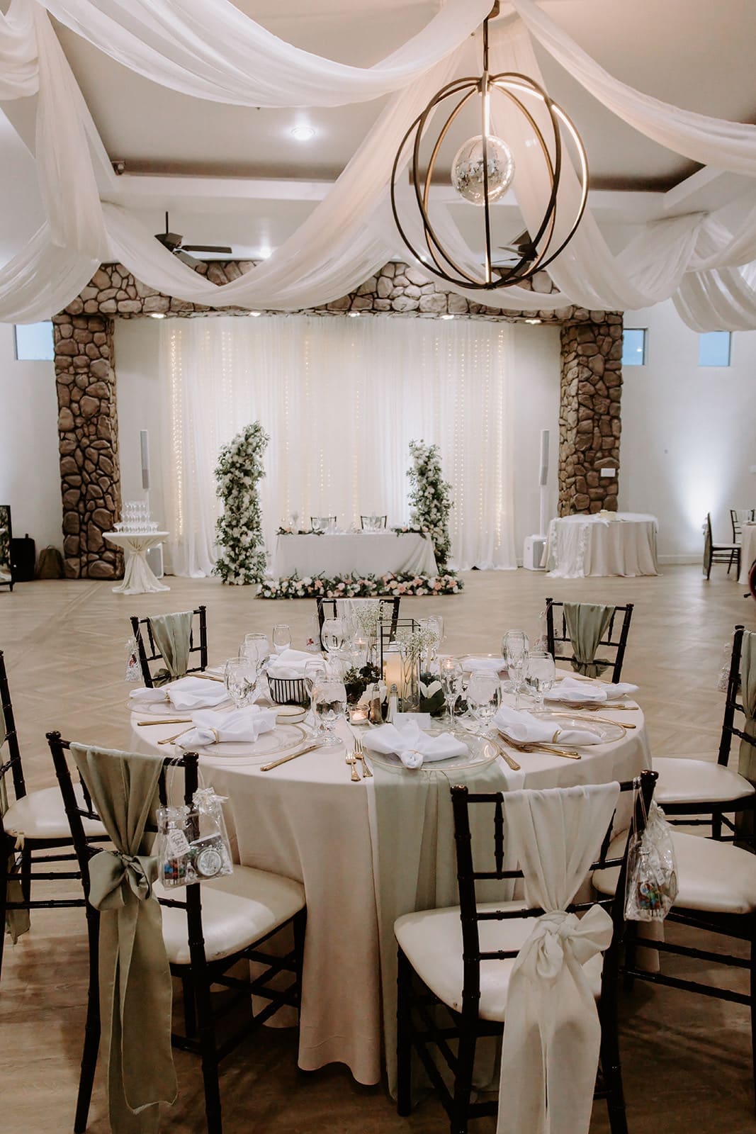 Reception hall at superstition manor