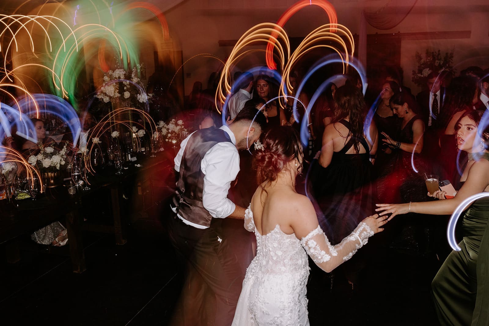 Wedding glow sticks at superstition manor