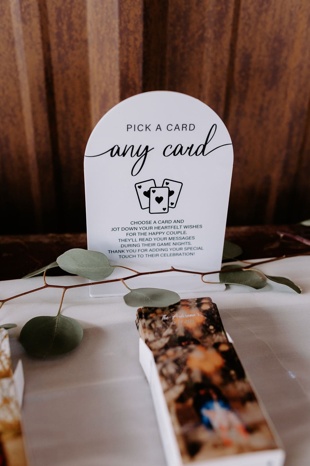 Creative guest sign in table for wedding