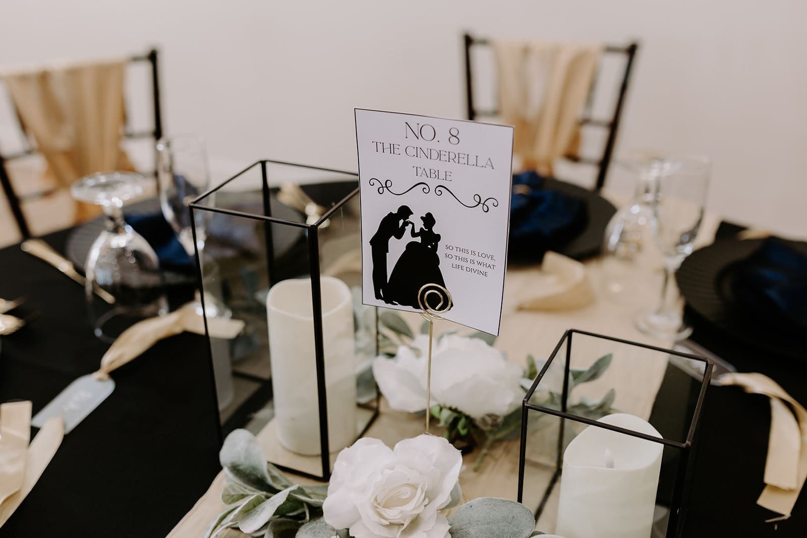 Disney inspired reception table decor 