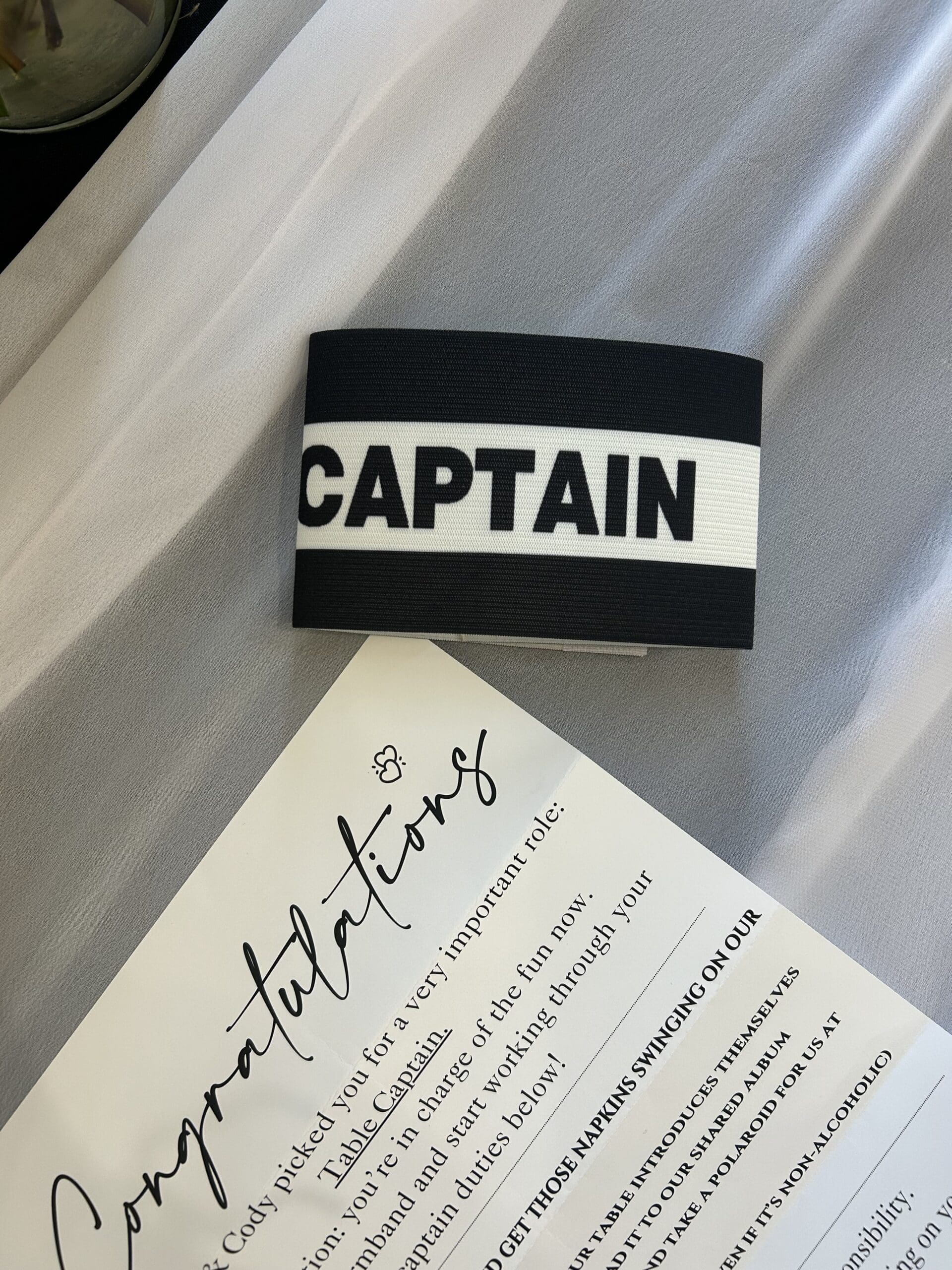 Table captains band for wedding reception at superstition manor