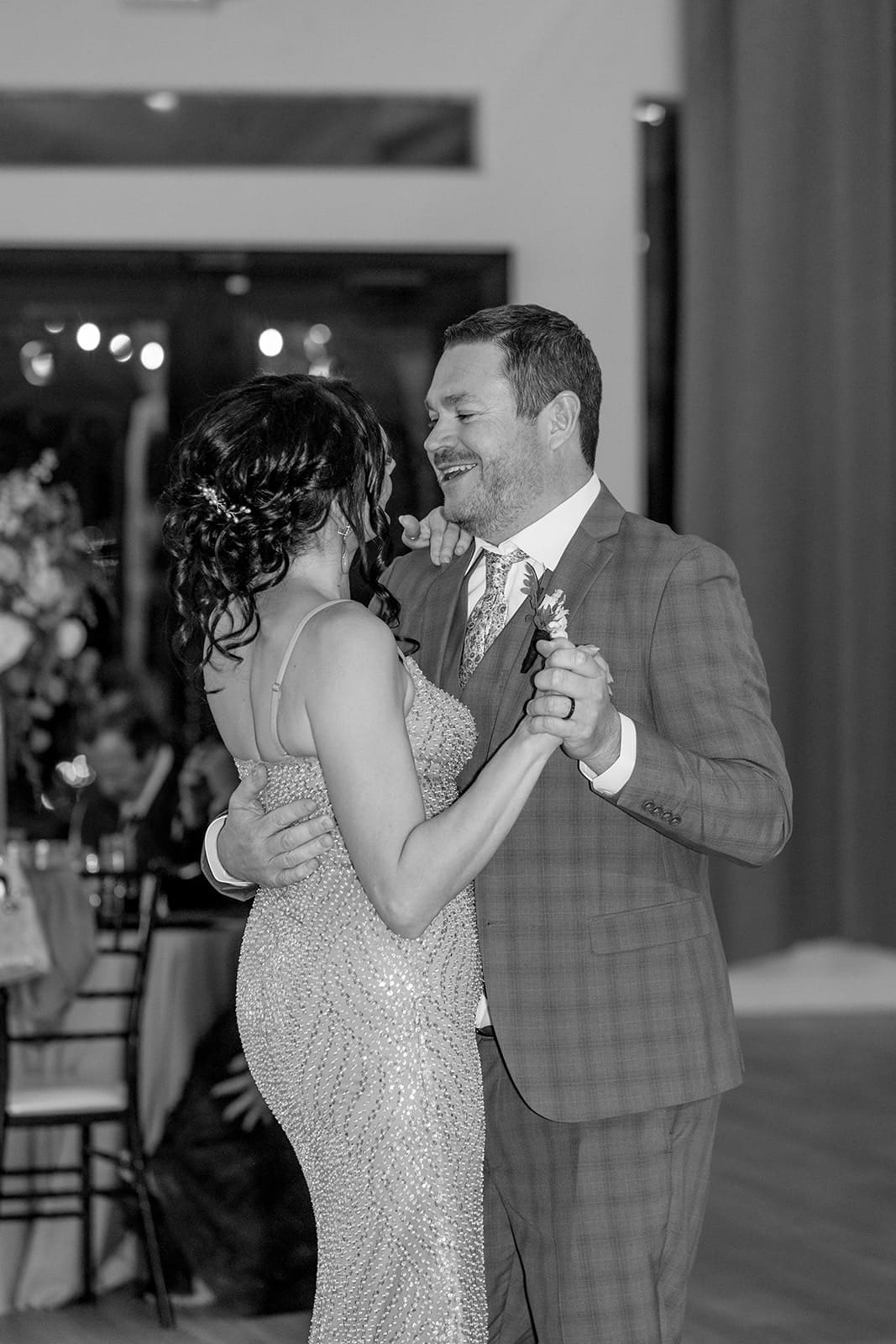 Bride and groom dance