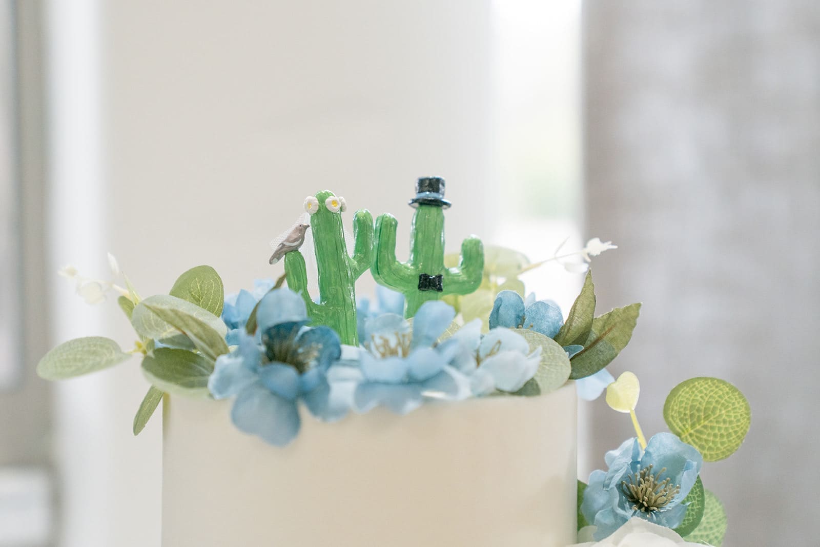 Cactus cake topper for wedding