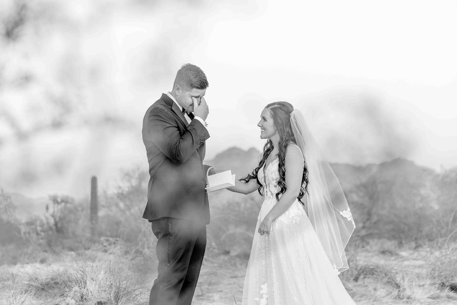 Private vow moments between bride and groom