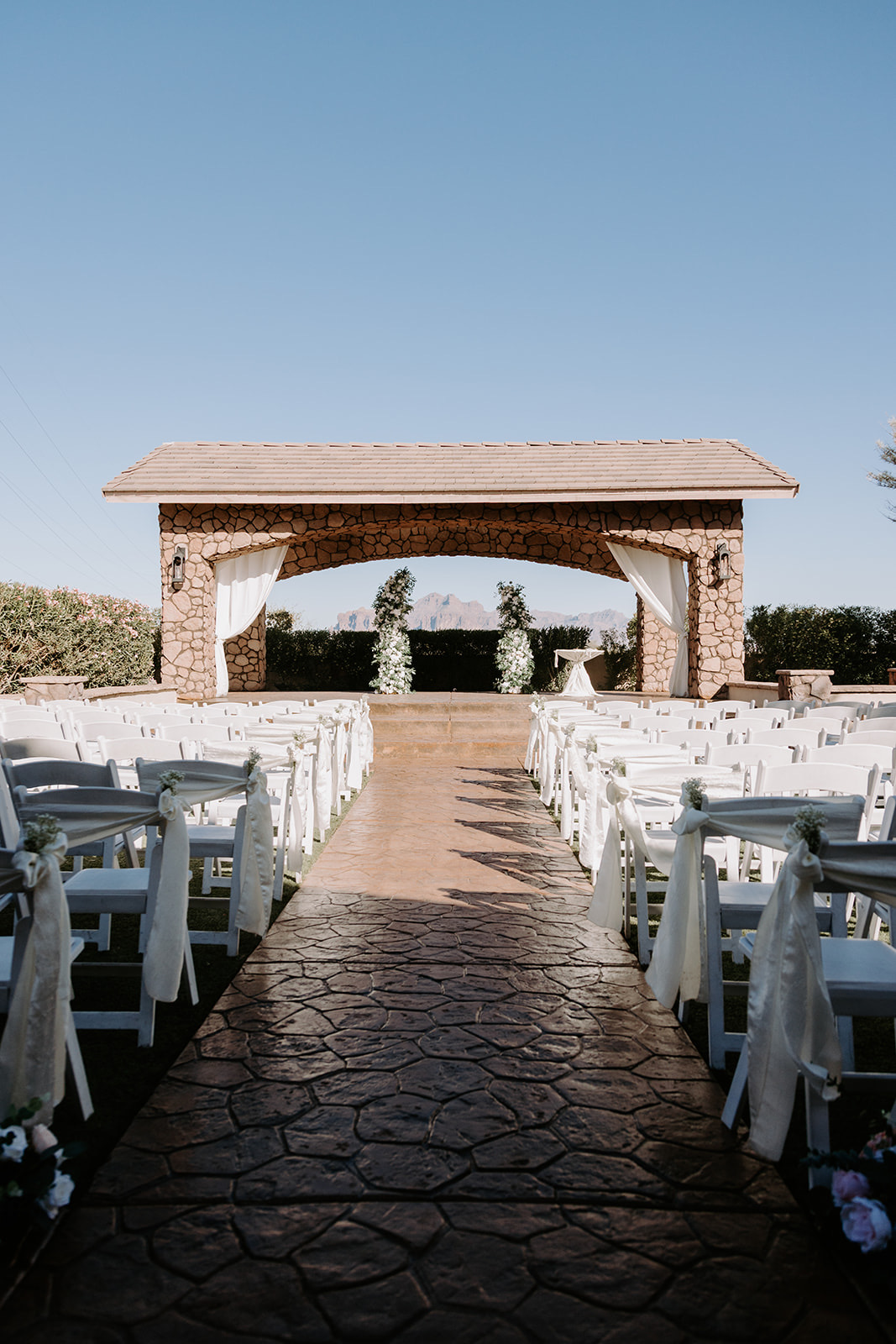 Ceremony yard at superstition manor