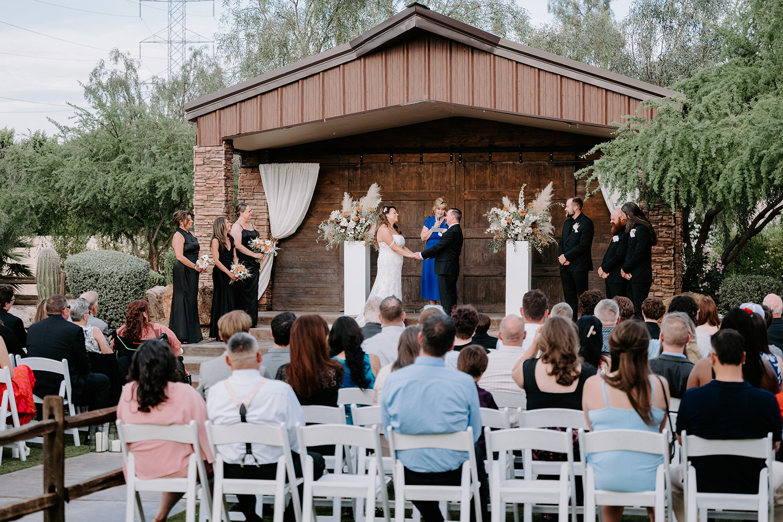 Barn ceremony yard at superstition manor