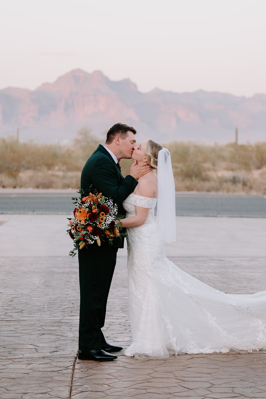 Bride and groom Arizona portraits