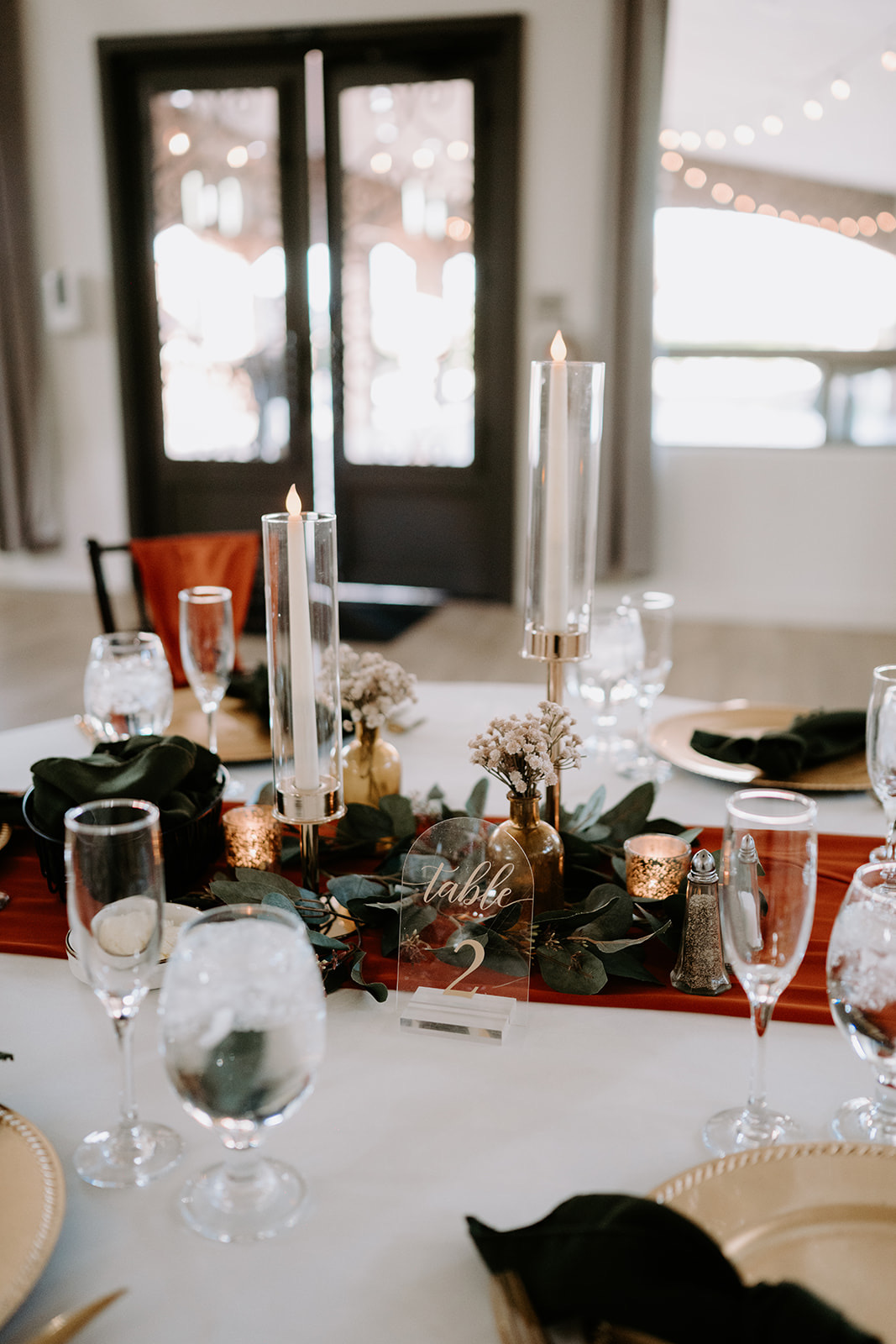 Desert friendly reception table decor