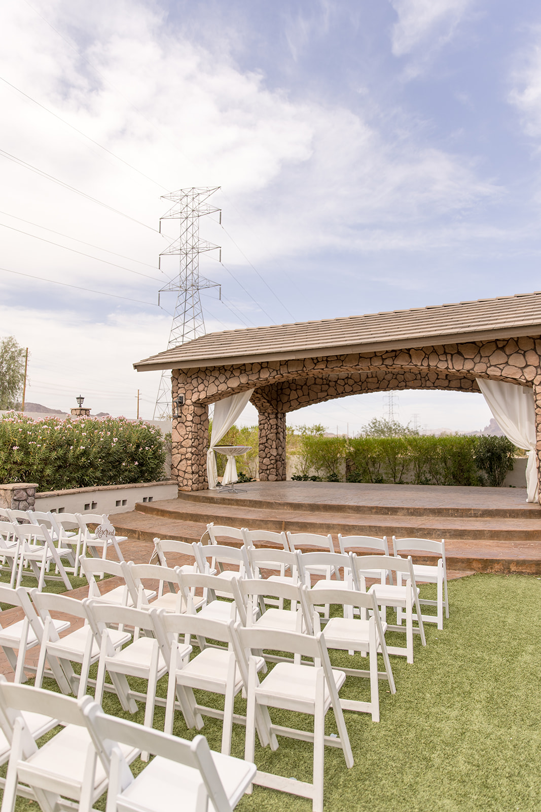 Ceremony yard at superstition manor