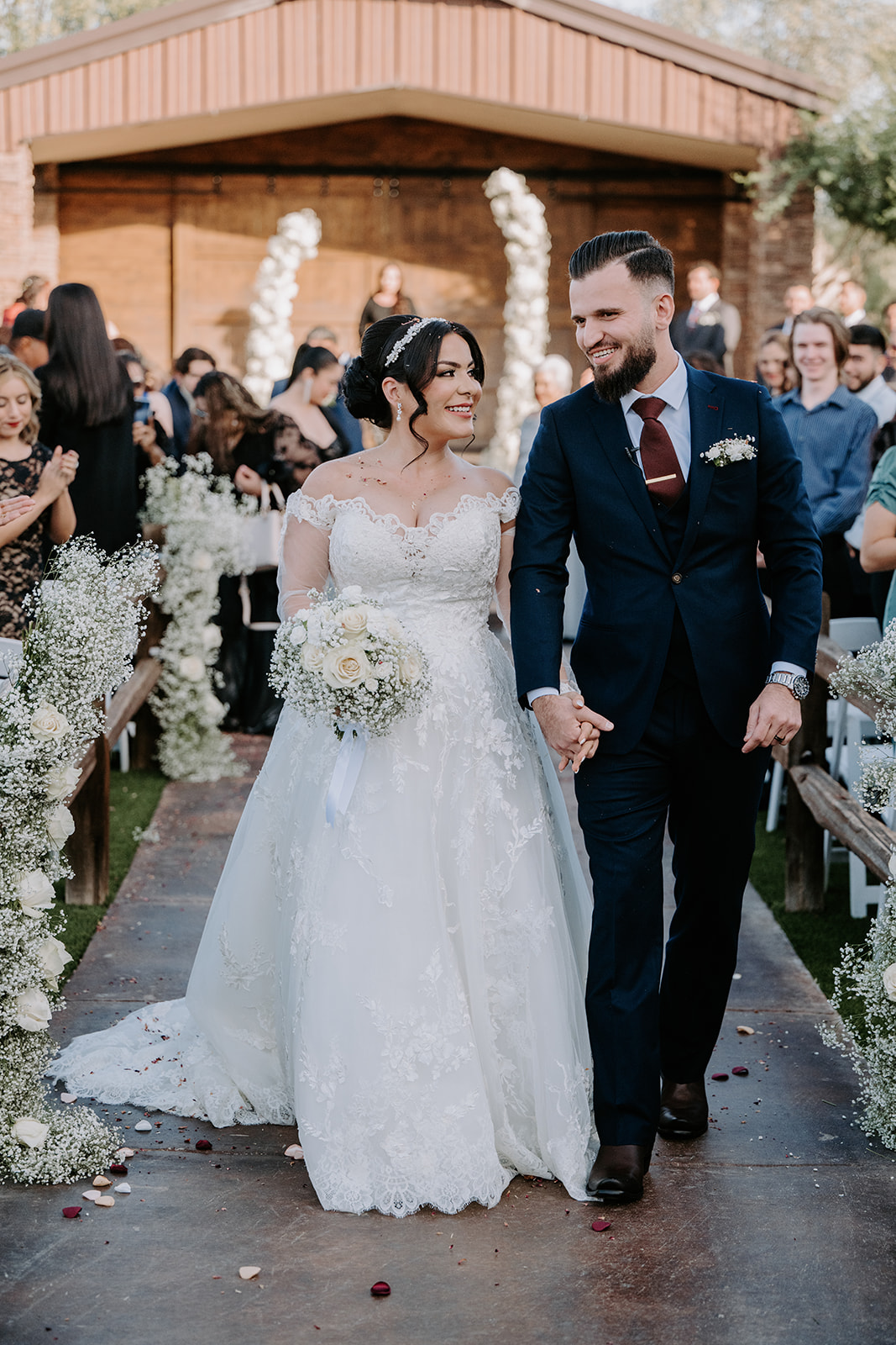 Bride and groom at the end of ceremony