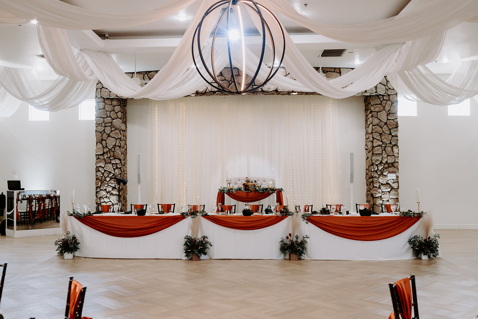 Reception hall at superstition manor 