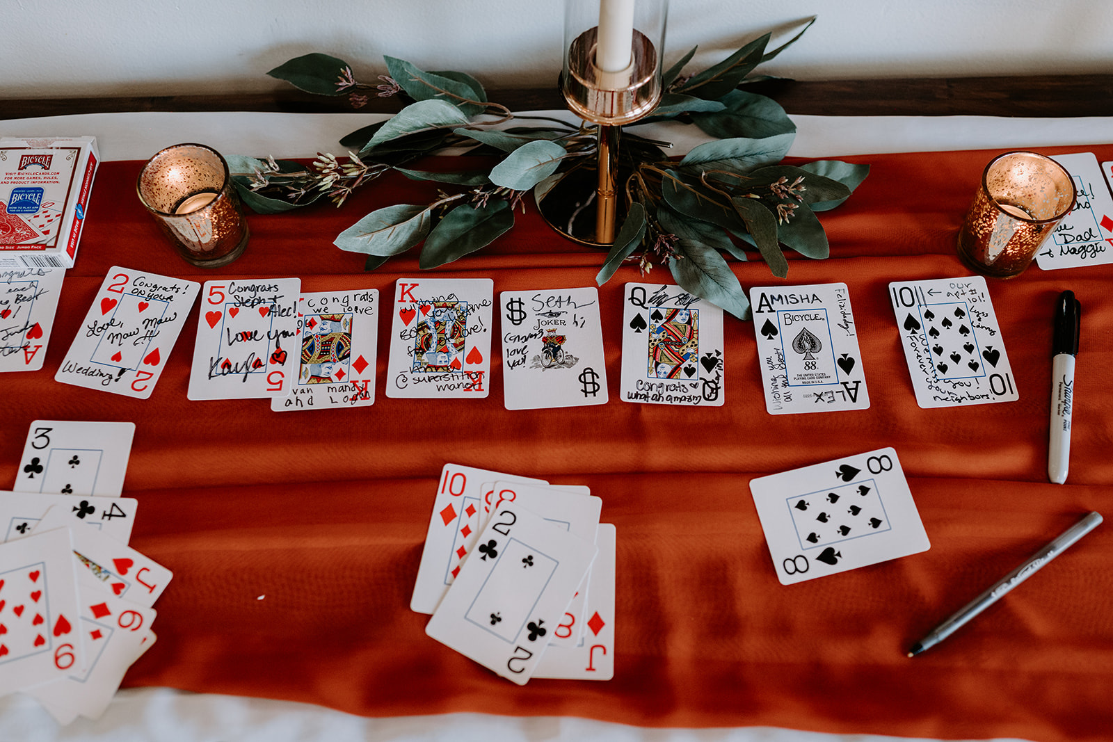Deck of cards guest book