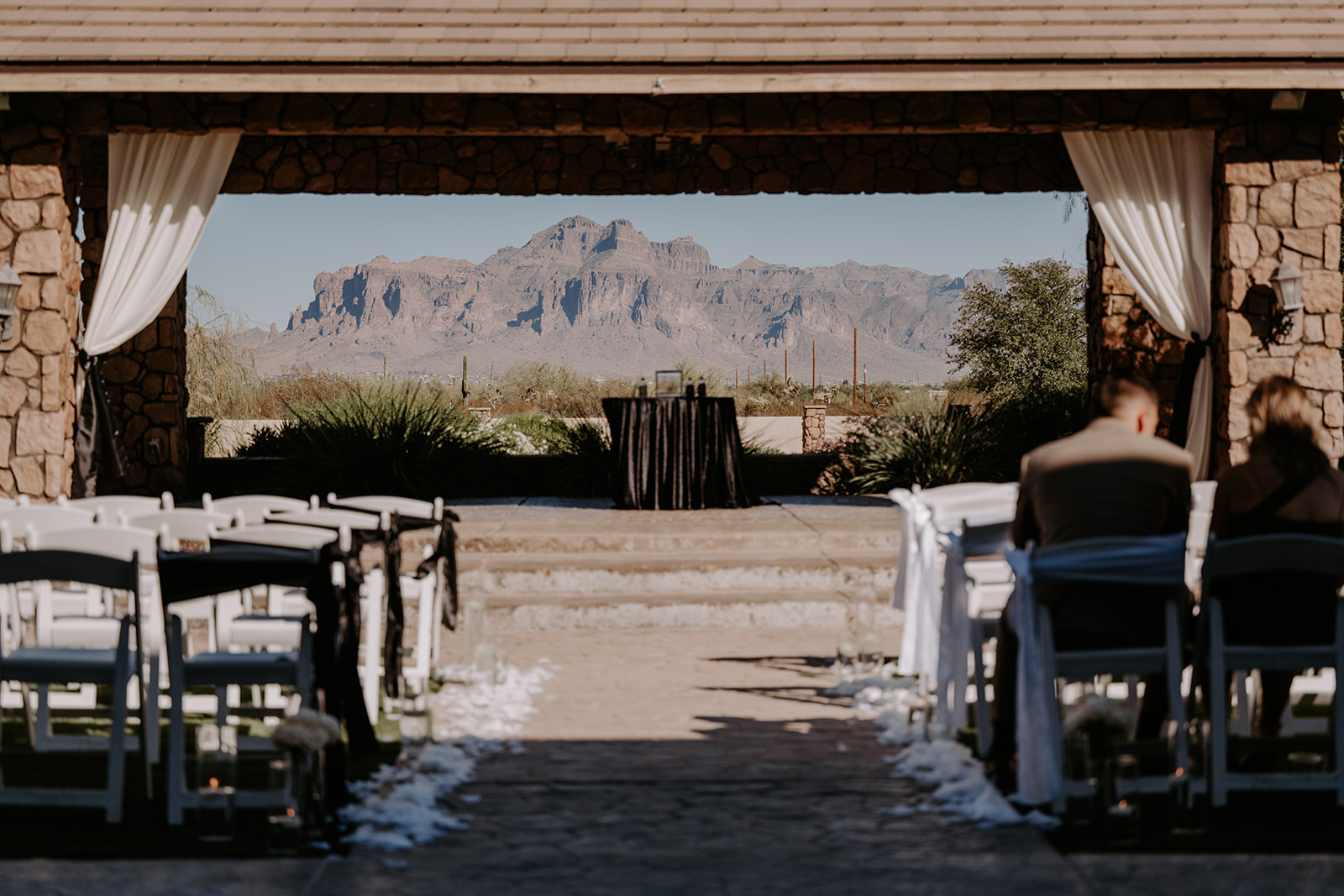 Ceremony yard at superstition. Manor
