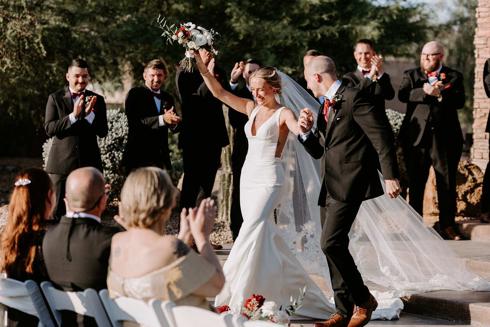 Bride and groom after “I do’s”