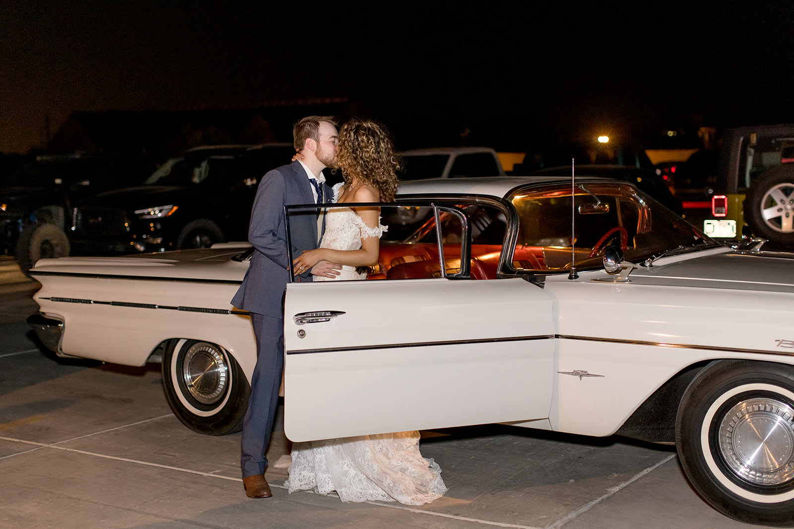 Bride and groom farewell