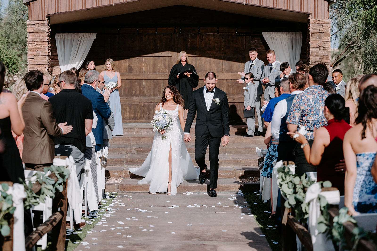 Barn ceremony at superstition manor